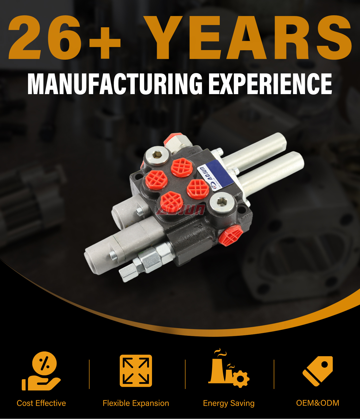 2 Spool Cable Monoblock Directional Valve P40 Floating detailed image